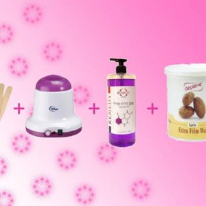 מכשיר + שעווה מתקלפת + שמן לאחר שעווה גדול + שפדלות גדולות